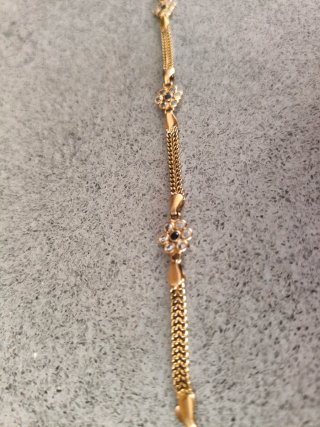 Pulsera de Oro 18k Zafiros y Circonita