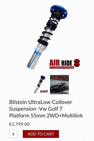 Suspension Roscada Bilstein STREETEC Ultra Low Vag