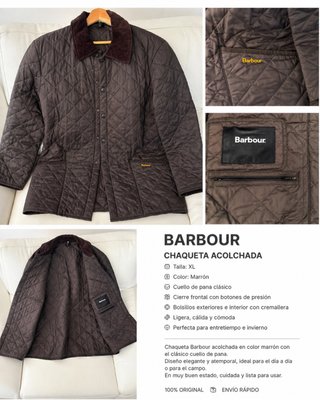Chaqueta Barbour acolchada marrón Talla XL