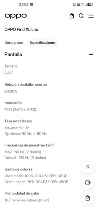Oppo Find X5 Lite 256GB Azul Marino