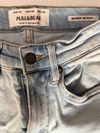 Pantalón vaquero Pull&Bear hombre talla 34