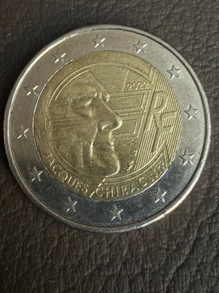 Moneda 2€ Jacques Chirac 2022