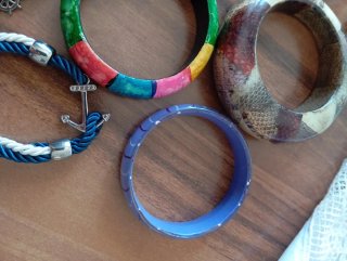 Bracciali donna blu e multicolor