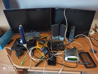 Lote TV, Monitor, Cables y Accesorios