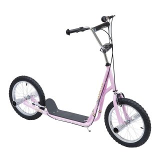 Patinete infantil rosa con ruedas grandes