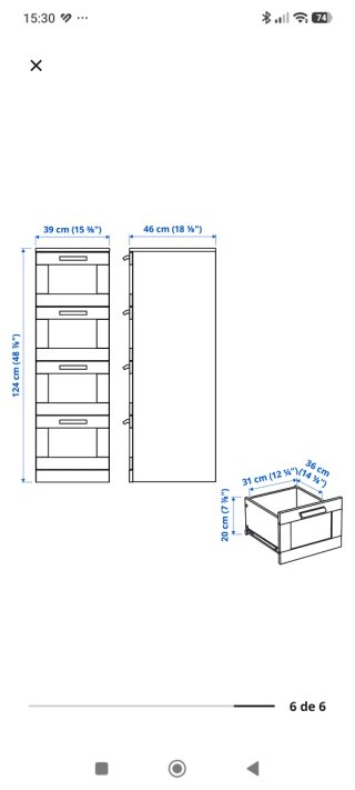 Cómoda Ikea BRIMNES Blanca