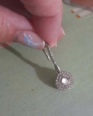 Pendientes circonita cúbica plata