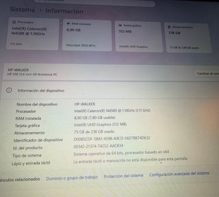 Portátil HP 250 Nero/Grigio