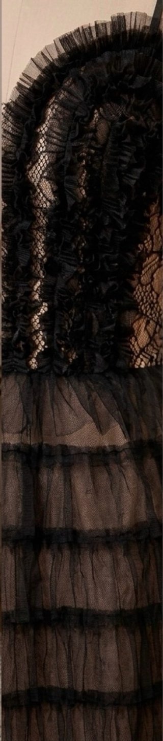 Abito Nero Pizzo Tulle Corset
