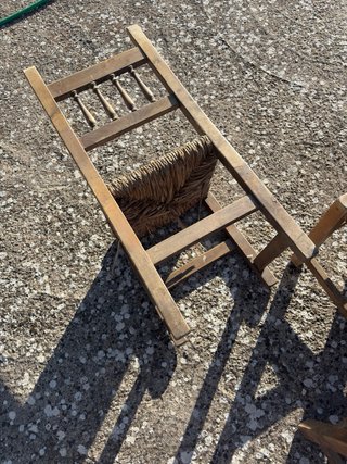 6 Sillas Castellanas Madera y Rattan