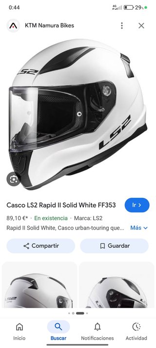 Casco LS2 Rapid II Solid White FF353