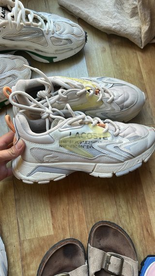 Zapatillas Lacoste Mujer Beige/Blanco
