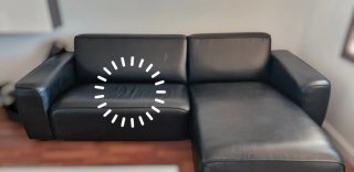 Sofá 2 plazas + chaise longue, marca Ikea