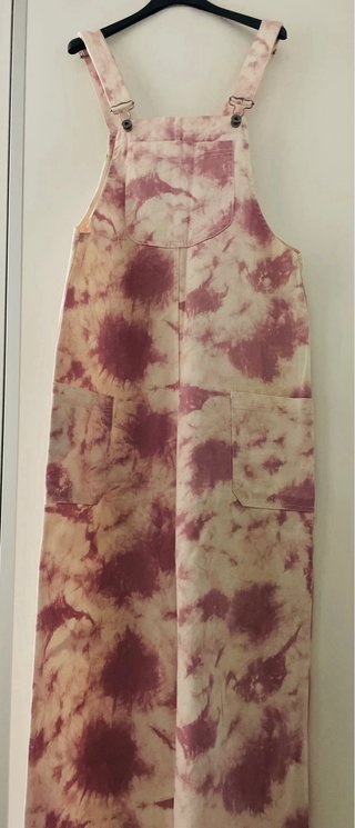 Mono vaquero tie-dye rosa y beige