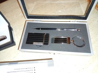 Set de bolígrafos Samsonite y estuche