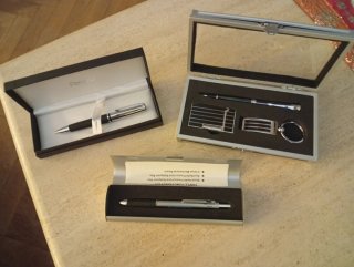Set de bolígrafos Samsonite y estuche