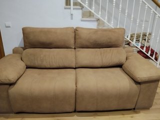 2 Sofás 3 Plazas Eléctricos Beige