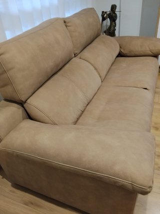 2 Sofás 3 Plazas Eléctricos Beige