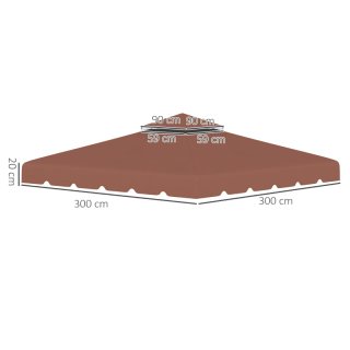 Techo repuesto cenador 3x3m
