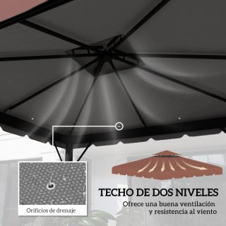 Techo repuesto cenador 3x3m