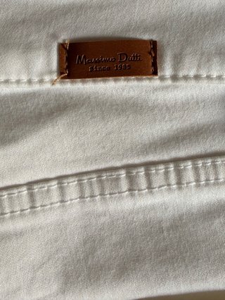 Pantalón skinny Massimo Dutti blanco talla 38.