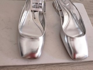 Sandalias Zara plateadas NUEVAS