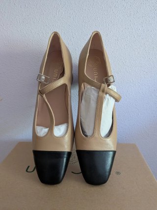 Zapatos Unisa Talla 40 Beige/Negro