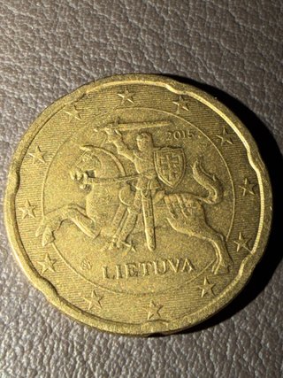 Moneda 20 céntimos Lituania 2015