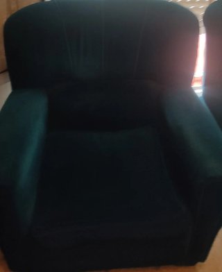 2 Sillones de terciopelo verde