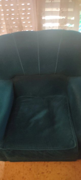 2 Sillones de terciopelo verde