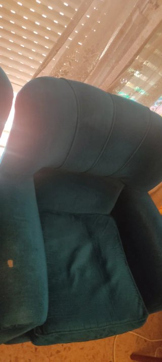 2 Sillones de terciopelo verde