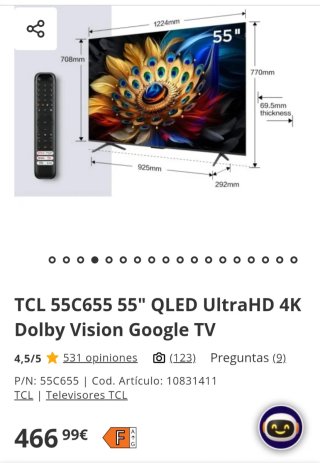 TCL 55C655 Google TV