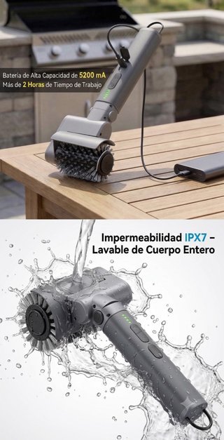 Cepillo Eléctrico Barbacoa LZ-8054A 2 en 1