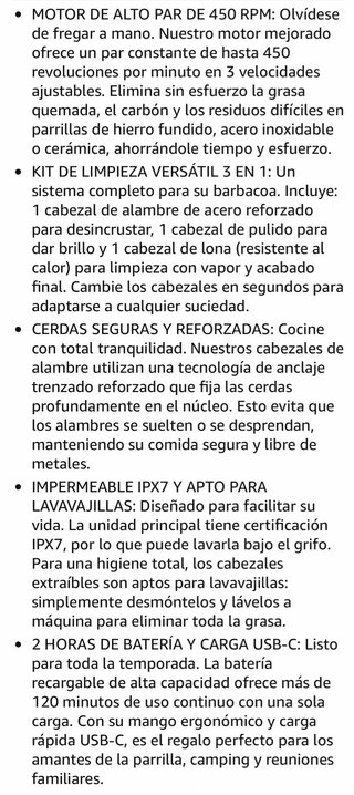 Cepillo Eléctrico Barbacoa LZ-8054A 2 en 1
