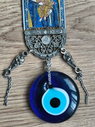 Amuleto Ojo Turco y Tapiz Bizantino Haghia Sophia