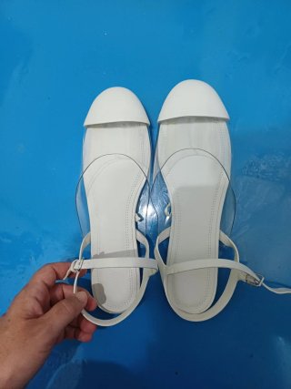 Sandalias Planas Zara Blancas Transparentes