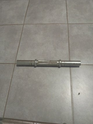 Barra de pesas 1,80cm con rosca+barra de mancuerna
