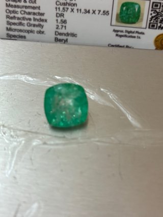 Esmeralda Colombiana 9.40 Ct Cushion