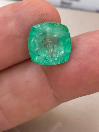 Esmeralda Colombiana 9.40 Ct Cushion