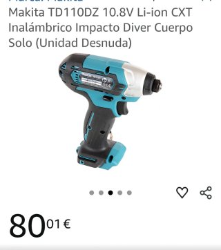 Llave de impacto Makita TD110DZ (solo cuerpo)