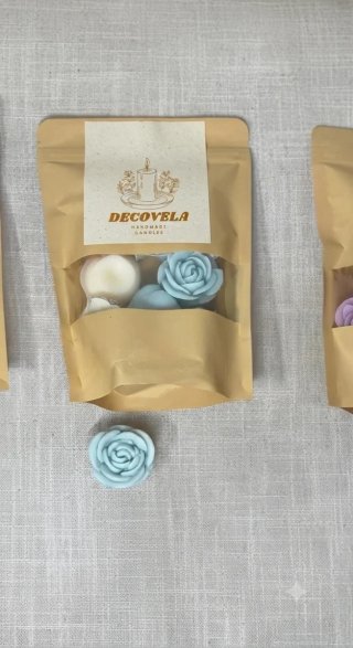 Cera aromática Decovela en forma de rosa
