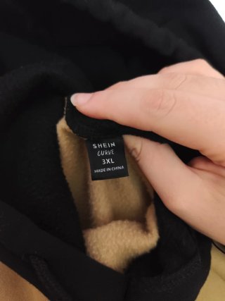 Sudadera beige/marrón y negra oversize 3XL
