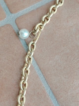 Collana vintage oro perle