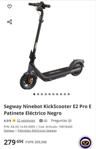 Patinete Eléctrico Segway Ninebot E2 Pro