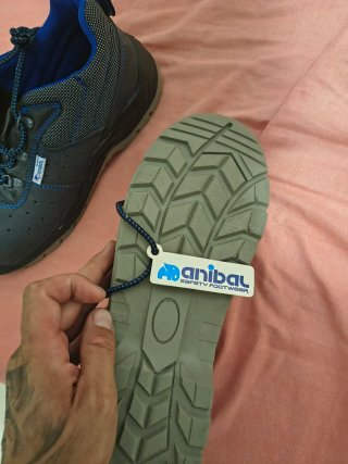 Zapatos de trabajo Anibal negros y azules
