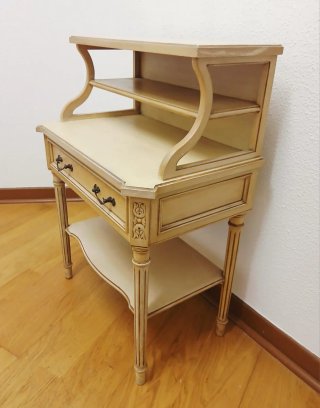 Consola Vintage Madera Beige y Oro