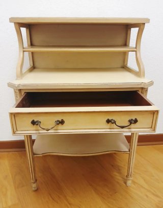 Consola Vintage Madera Beige y Oro