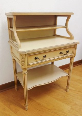 Consola Vintage Madera Beige y Oro
