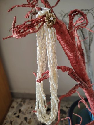 Collana vintage perle di fiume
