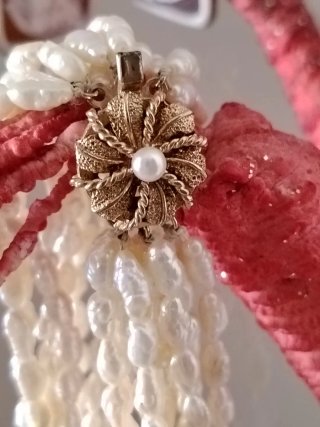 Collana vintage perle di fiume